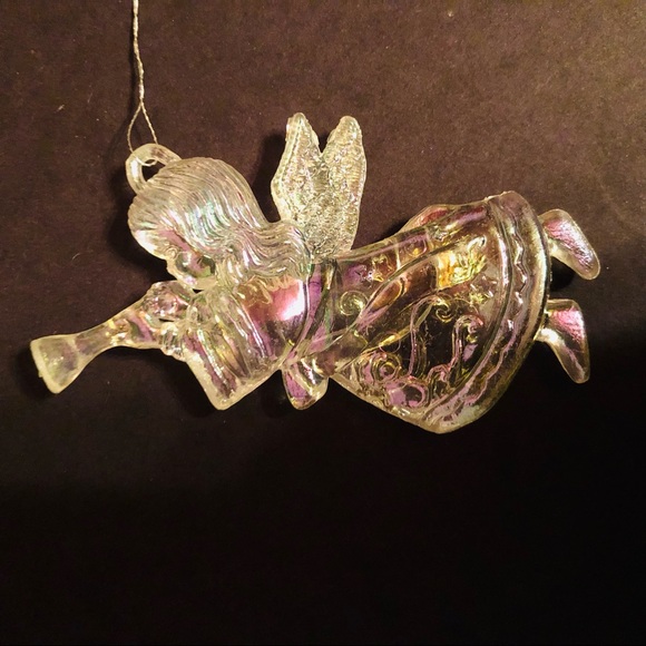 Iridescent Trumpeting Angel Ornament (two available sold separately) - Picture 4 of 5